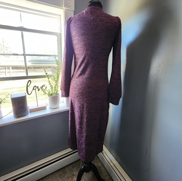 *NWT* Walter Baker Fontine Sparkle Long Sleeve Midi Dress - Picture 8 of 9